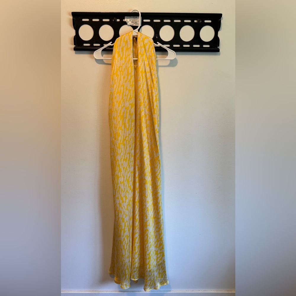 Vici Yellow and White Maxi Skirt